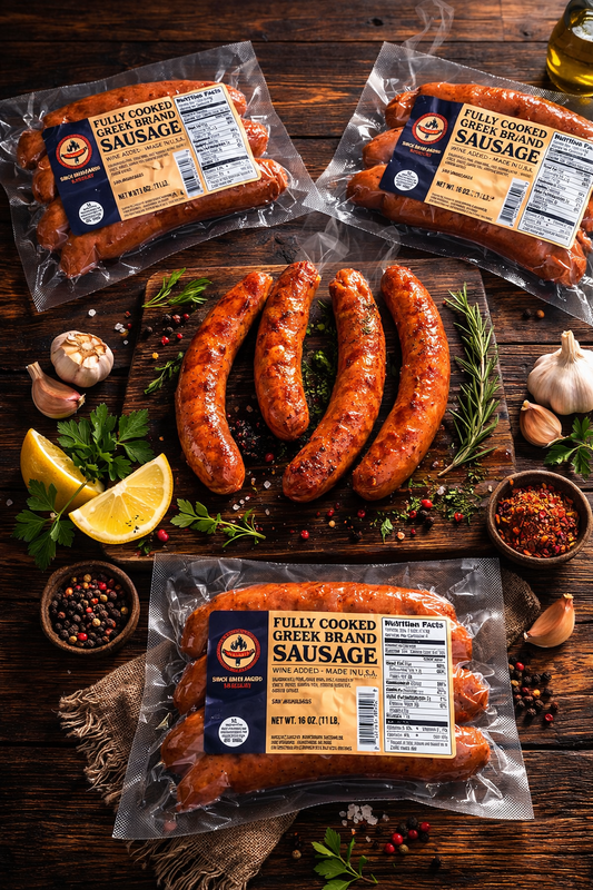 Greek Grand Sausage – 9 Pack